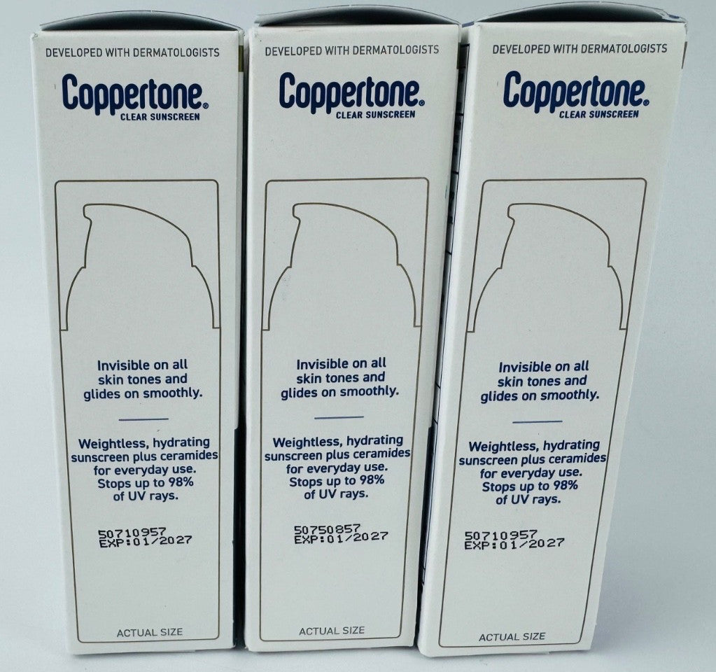 SPF 60+ Hydrating Face Sunscreen with Ceramides 3-Pack - Invisible Finish
