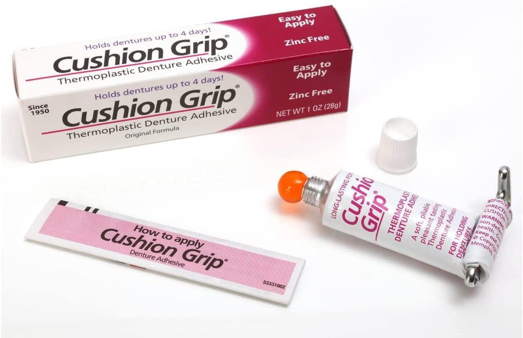 Denture Cushion Grip Thermoplastic Reliner 1oz - Soft, Pliable, Non-Toxic