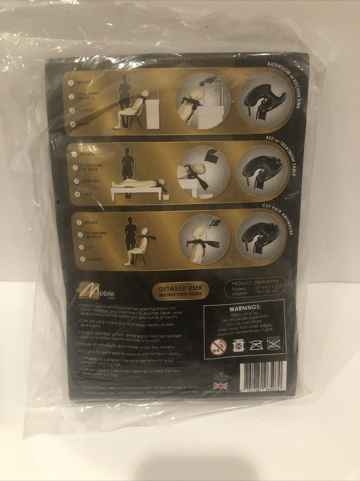 Portable Inflatable Hair Wash Basin for Mobile Salon and Haircutting