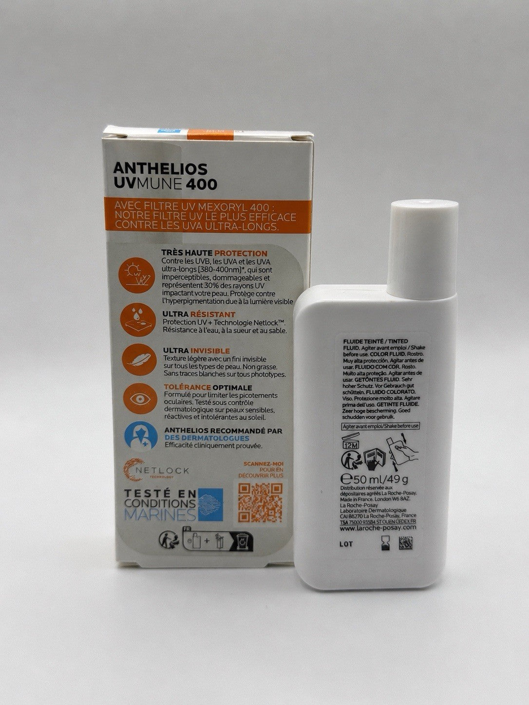 SPF50+ Tinted Sunscreen Fluid for Sensitive Skin - 50ml UV Protection