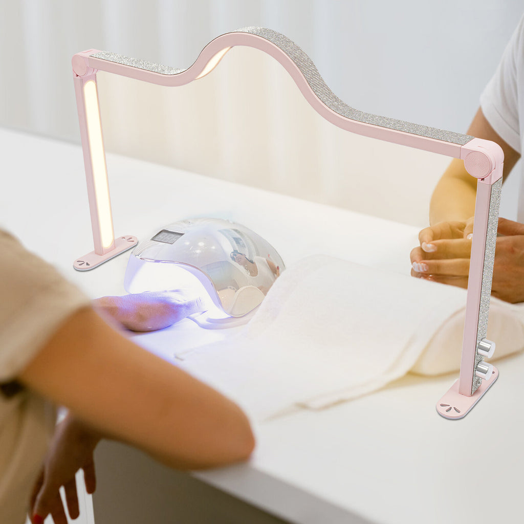 Dimmable Nail Tech Lamp for Desk | Manicure & Lash Light with 48W LED, 3 Modes, Adjustable Color Temperature