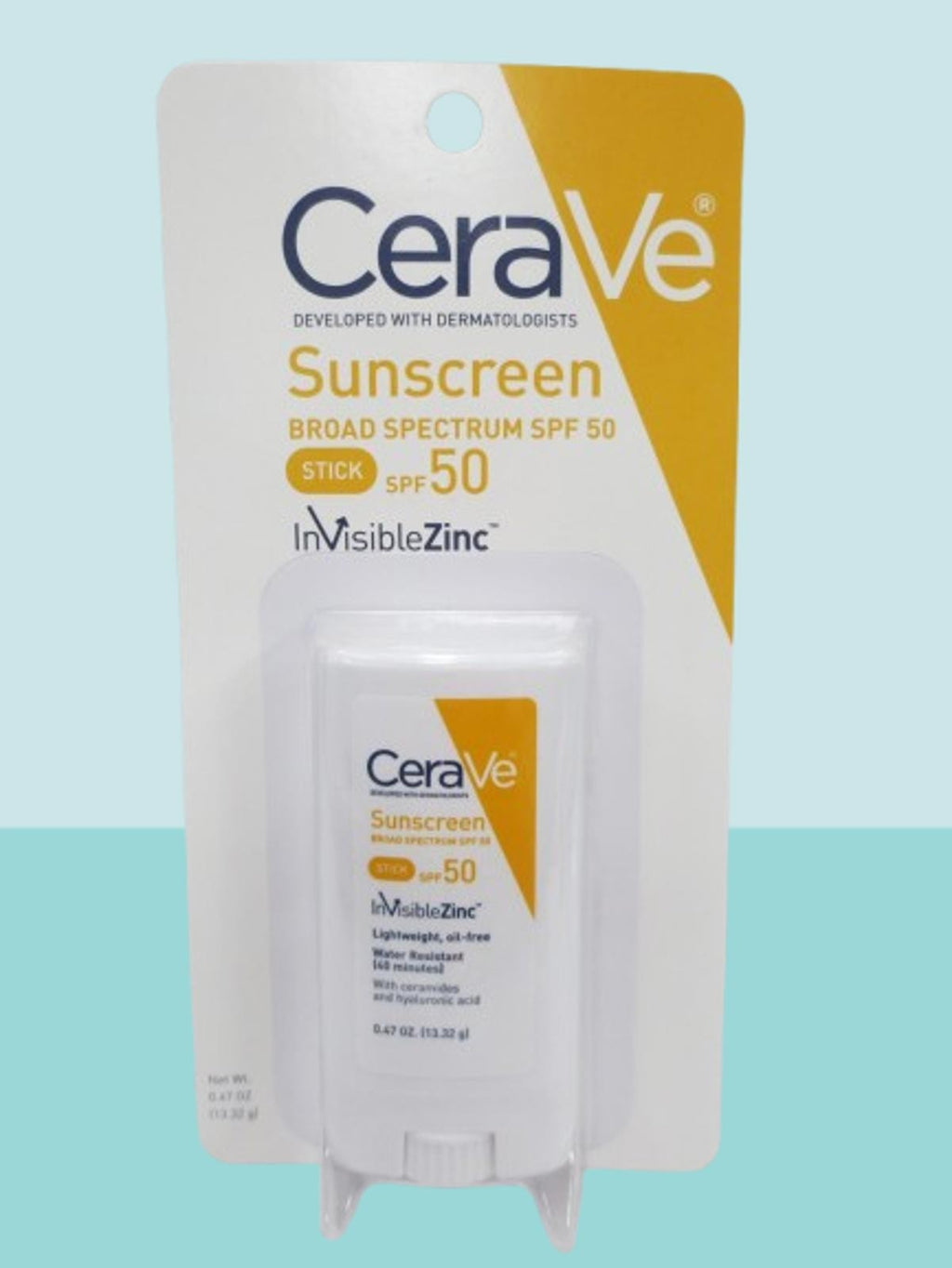Sunscreen Stick SPF 50 Invisible Zinc Sunblock - 0.47 oz, Pack of 3