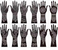 Henna Tattoo Stencil Kit – 12 Sheets Temporary Hand Templates