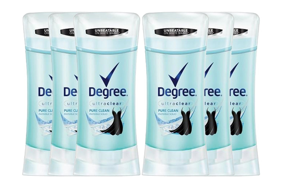 6 Pack Women's Antiperspirant Deodorant with Stain Protection - Pure Clean