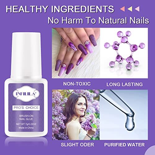 Professional Acrylic Nail Glue 7ML Fast-Drying Adhesive for False & Natural Nails
