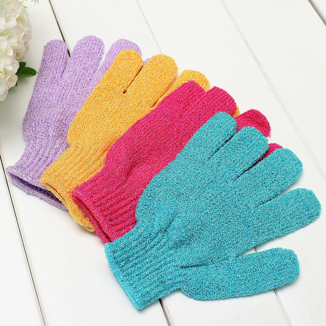 Exfoliating Bath Gloves 6-24 Pack for Shower & Spa Skin Care - Gentle & Durable