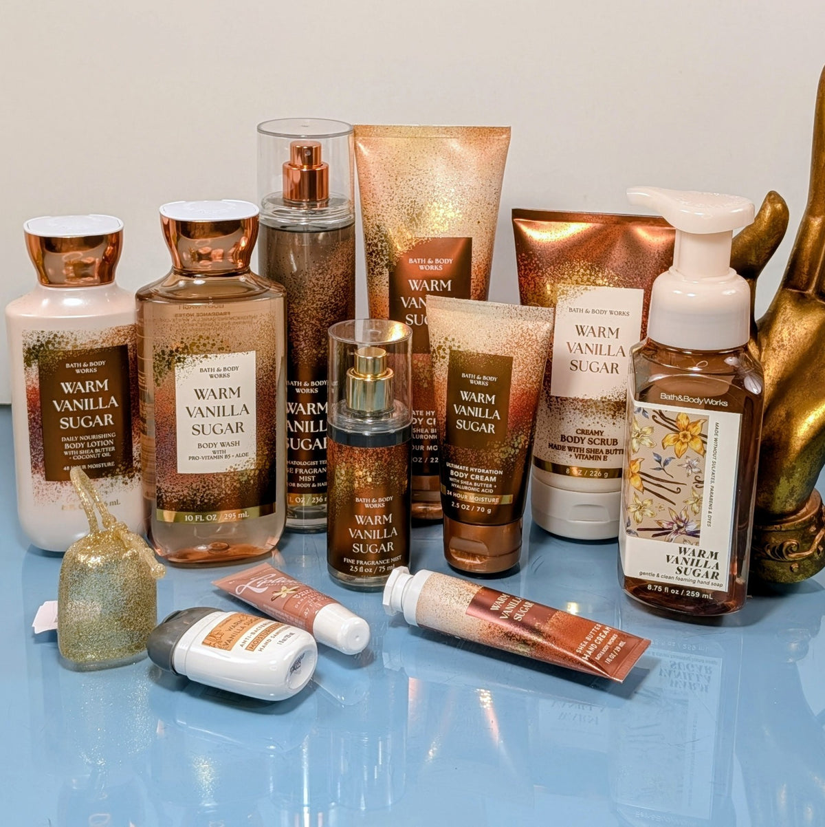 Bath & Body Works Warm Vanilla Sugar Body Care Set Mist Lotion Scrub Lip Gloss Soap