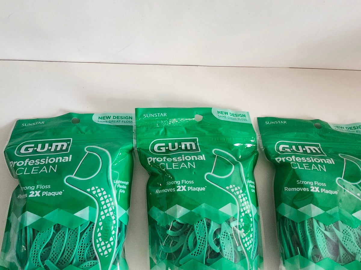 GUM Professional Floss Picks 150 Count Pack - 3 Pack Total 450 Picks