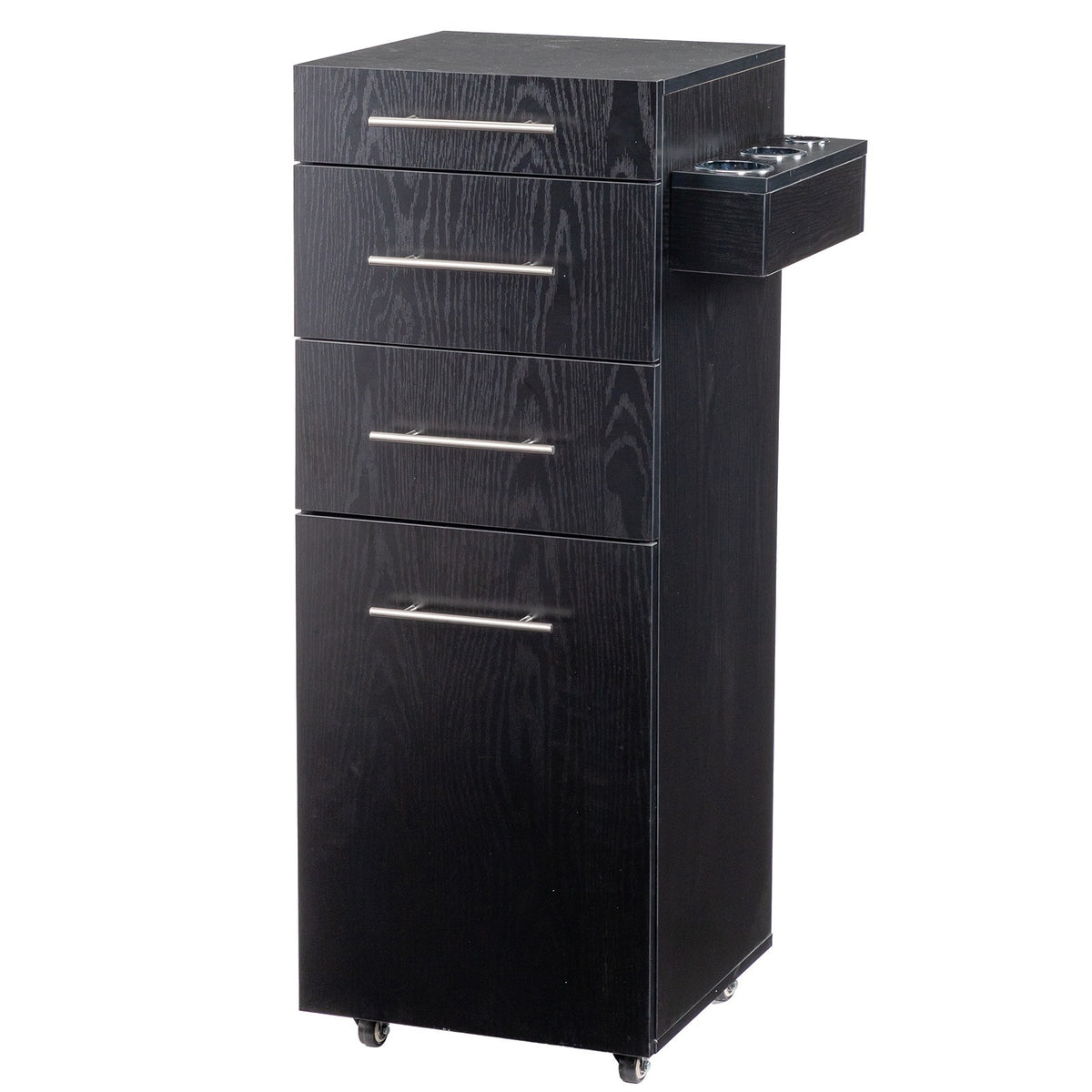 Salon Trolley Cart with 3 Drawers & Storage Cabinet on Wheels for Barbershops