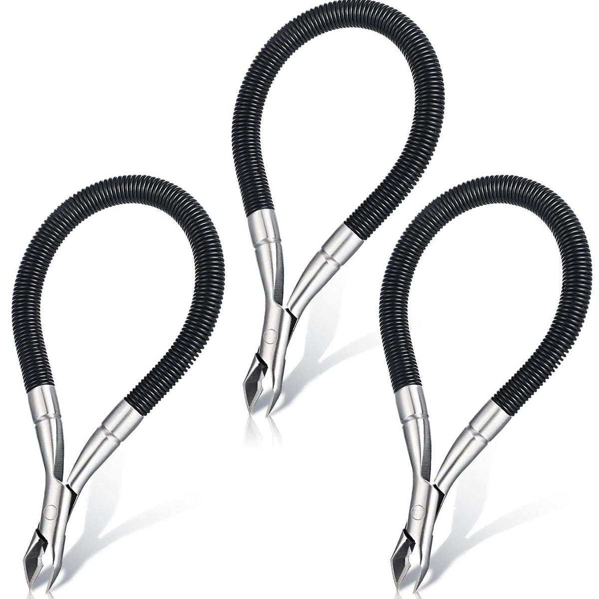 Spring Cuticle Nippers Set - 3-Piece Stainless Steel Pedicure Manicure Tools