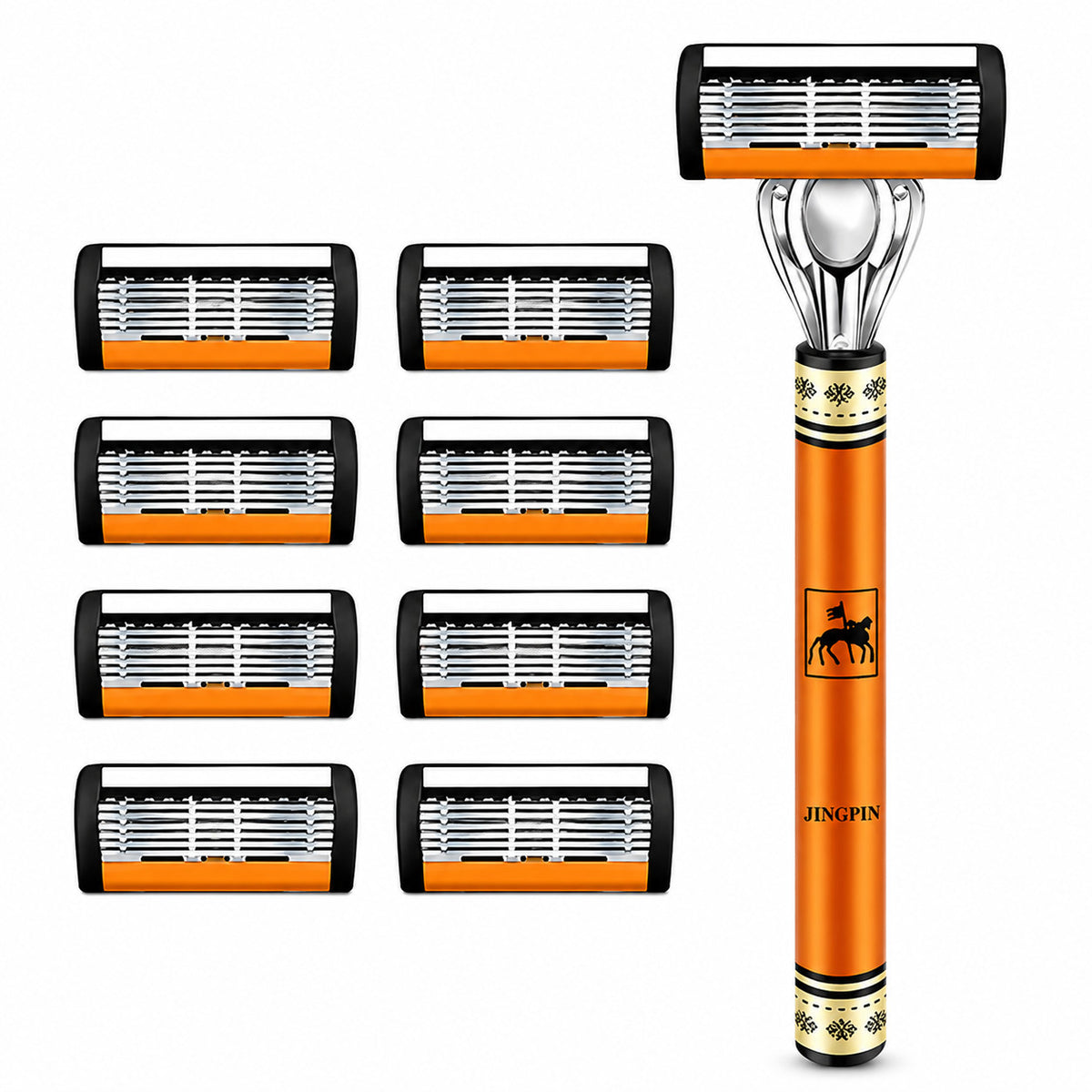 Men's Safety Razor Set with Replaceable Stainless Steel Blades - Multiple Variants