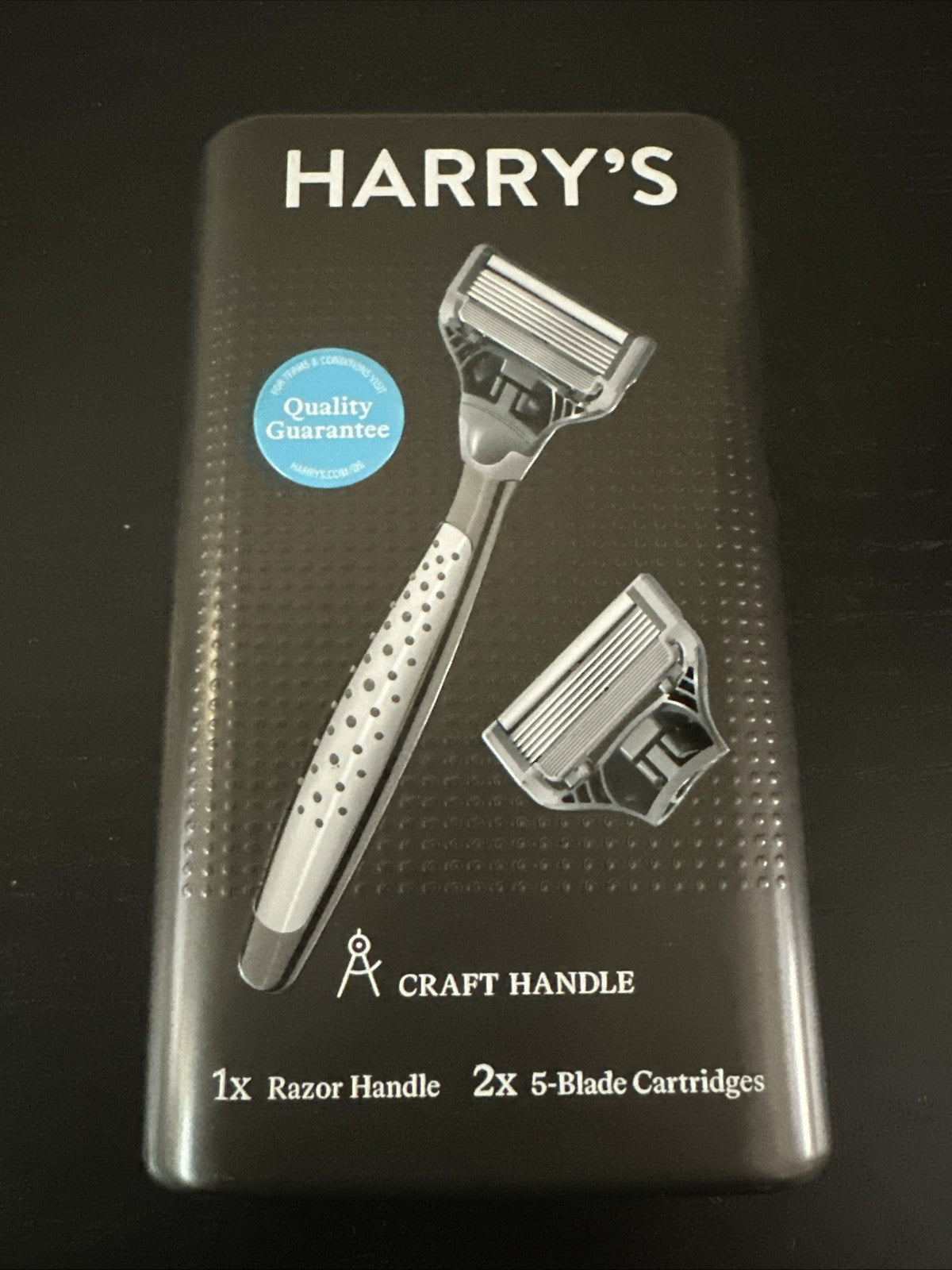 Harry's Craft Handle Razor Set with 2 Cartridges & Storage Tin