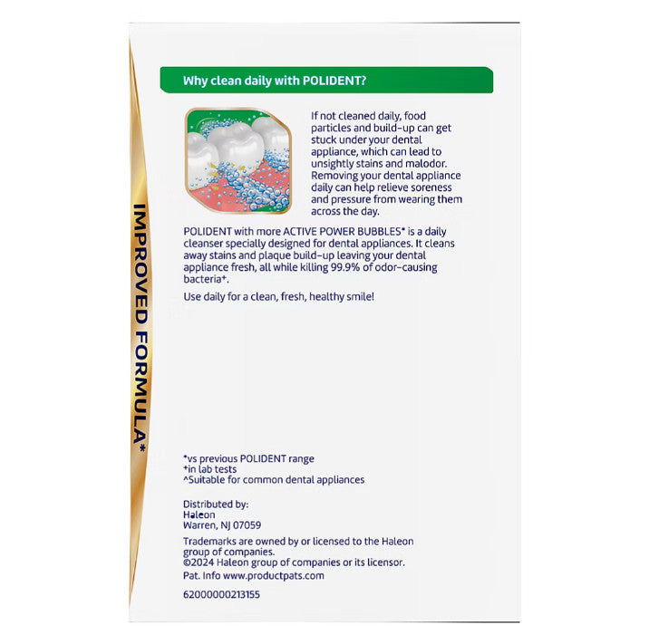 Denture Cleanser Tablets - Antibacterial Deep Clean & Freshen - 204 Count