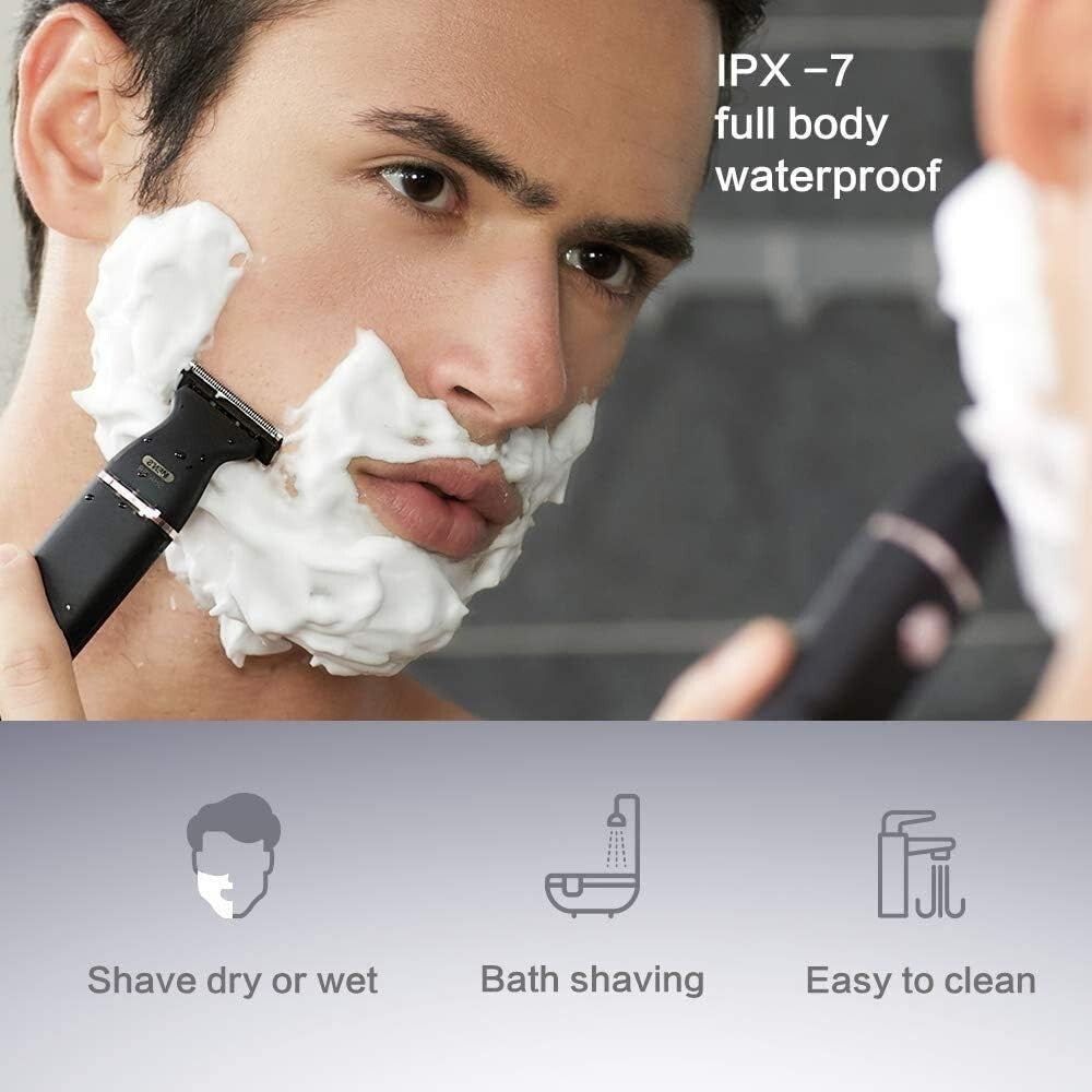 Rechargeable Electric Men’s Shaver & Beard Trimmer Waterproof Grooming Machine