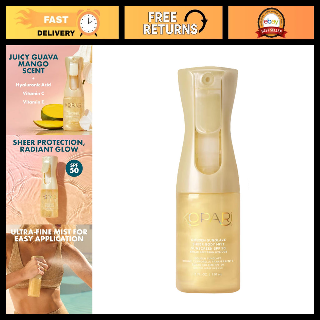 SPF 50 Body Mist with Shimmering Oil Hydrating Sunscreen Spray