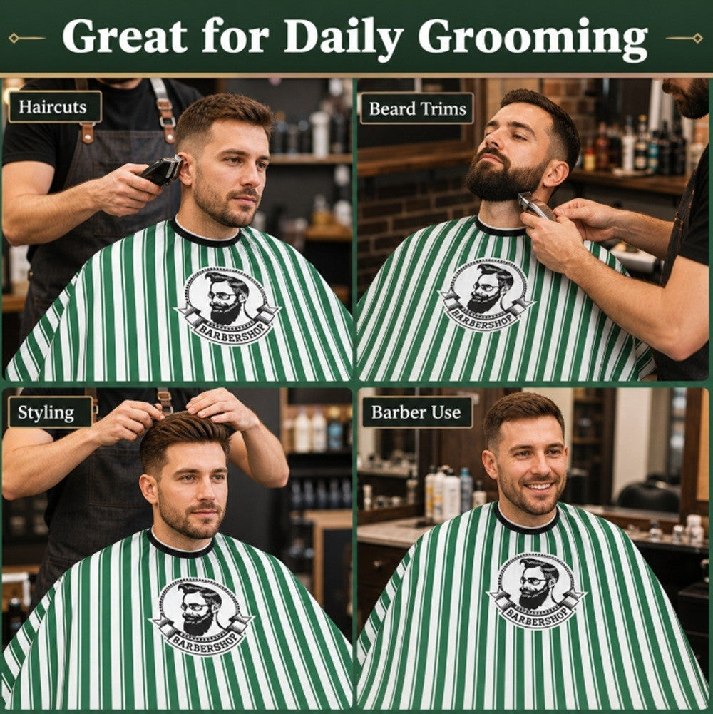 Waterproof Hair Cutting Cape with Snap Closure - Salon & Barber Gown