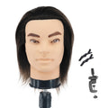 12-Inch Human Hair Mannequin Head for Hairdressing & Styling