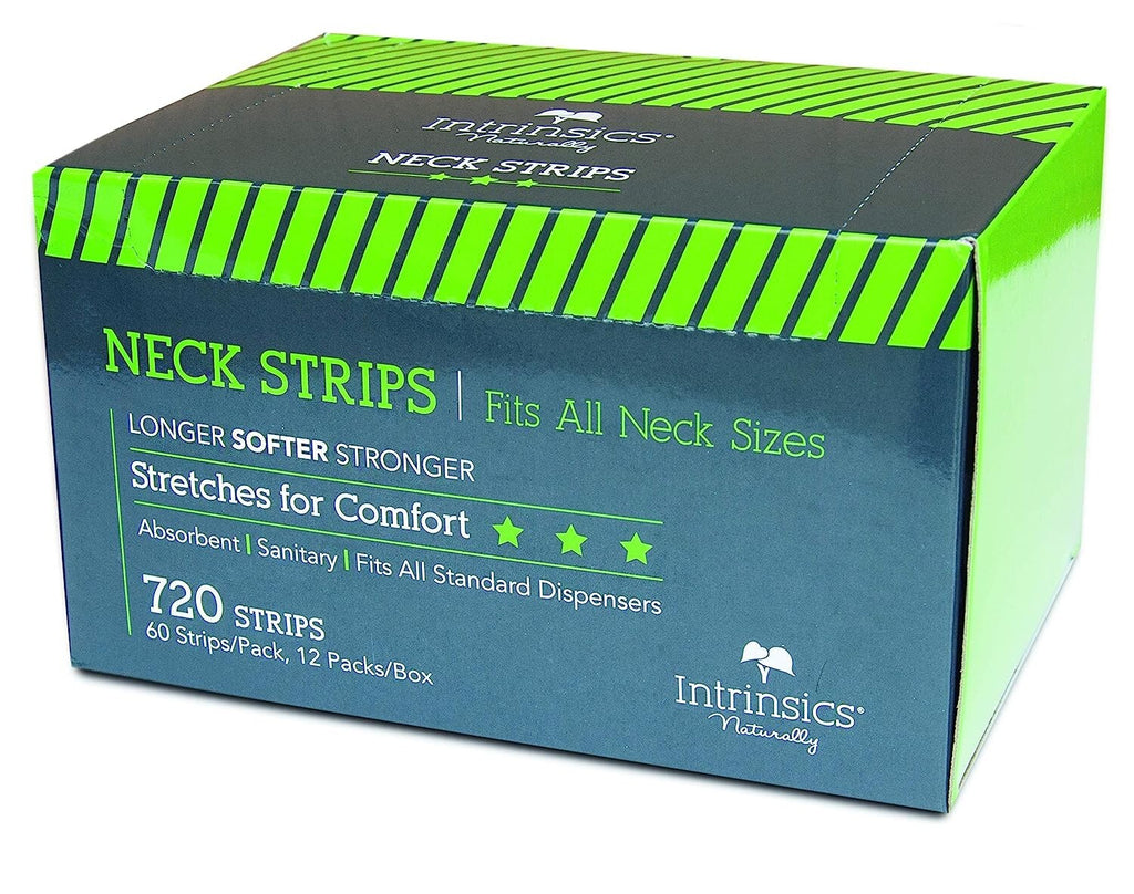 Disposable Neck Strips for Barber and Beauty Salons, 12 Packs of 60, 720 Total