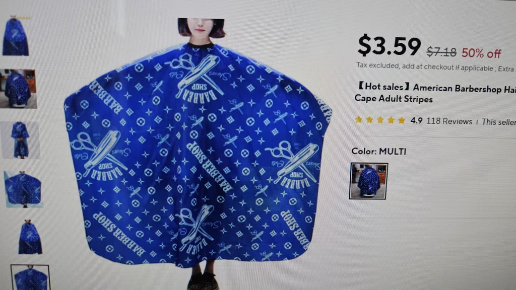 XL Non-Stick Barbershop Hair Cutting Cape for Salon & Home Use
