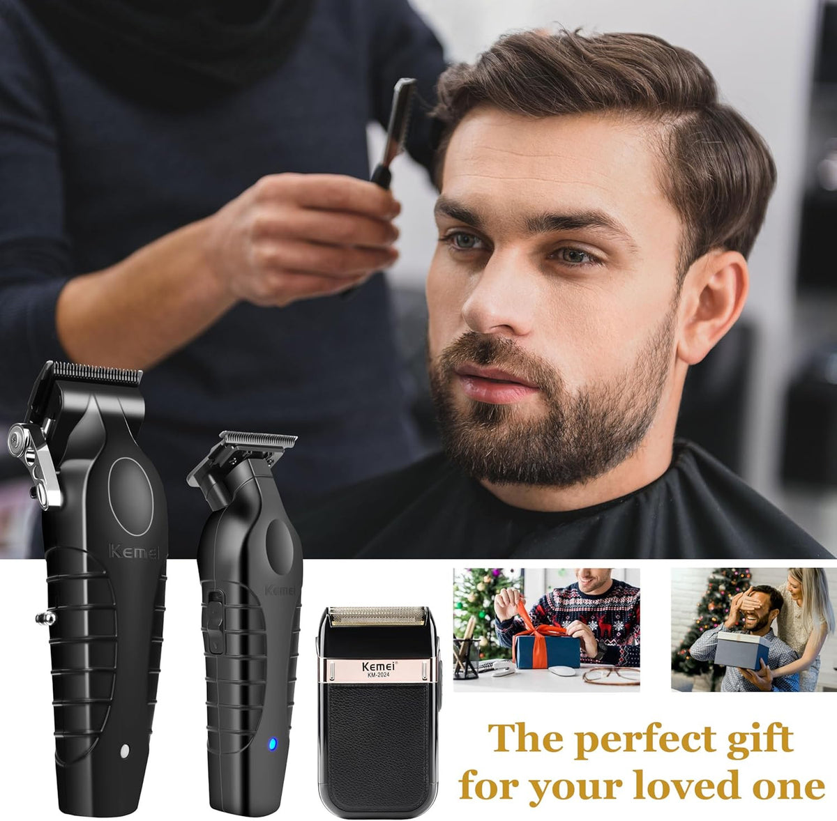 Men's Professional Hair Clipper & Grooming Kit - Cordless Trimmer Set