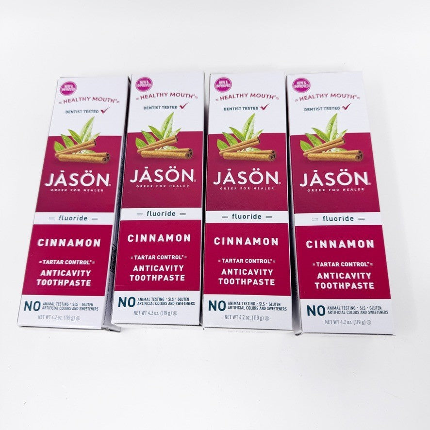 4-Pack Cinnamon Fluoride Tartar Control Toothpaste Tubes 4.2 oz