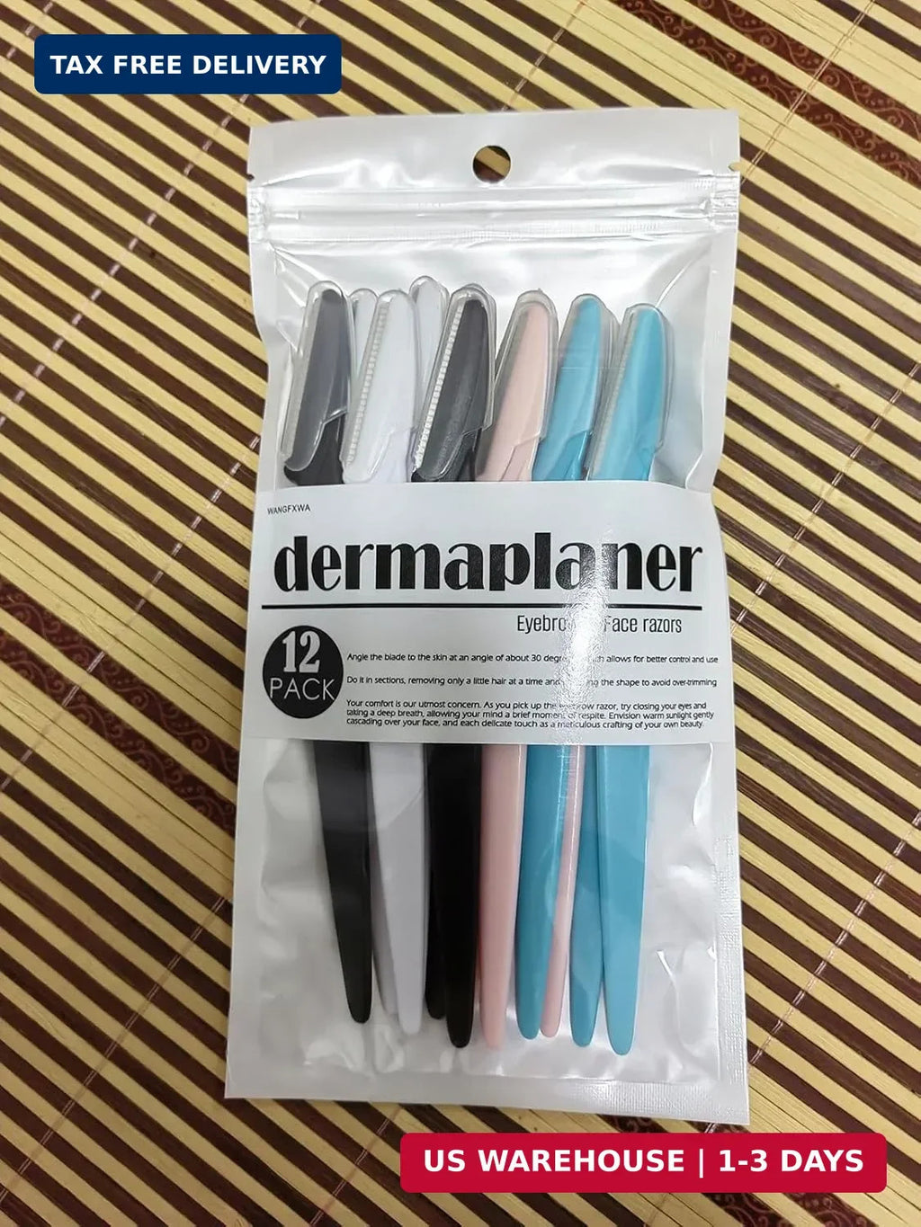 Dermaplane Razor for Face & Eyebrows - 12 Pack Microdermabrasion Tool for Women Men
