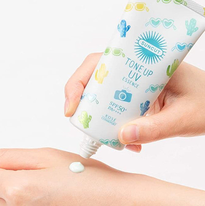 Kose Tone Up UV Essence SPF50+ PA++++ Mint Green 80g 2-Pack - Japan Import