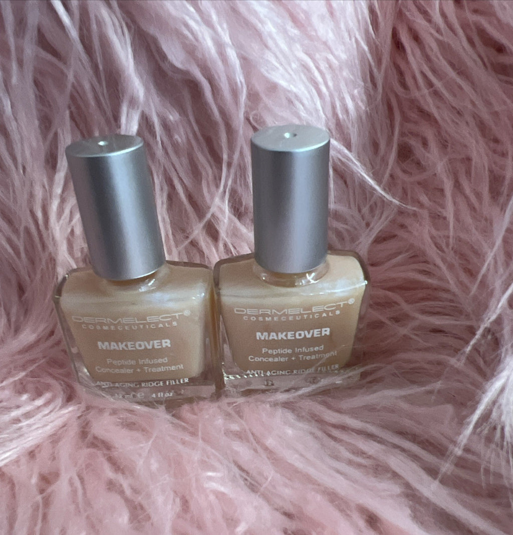 2-Pack Concealing Ridge Filler Nail Polish - Peptide Infused Treatment
