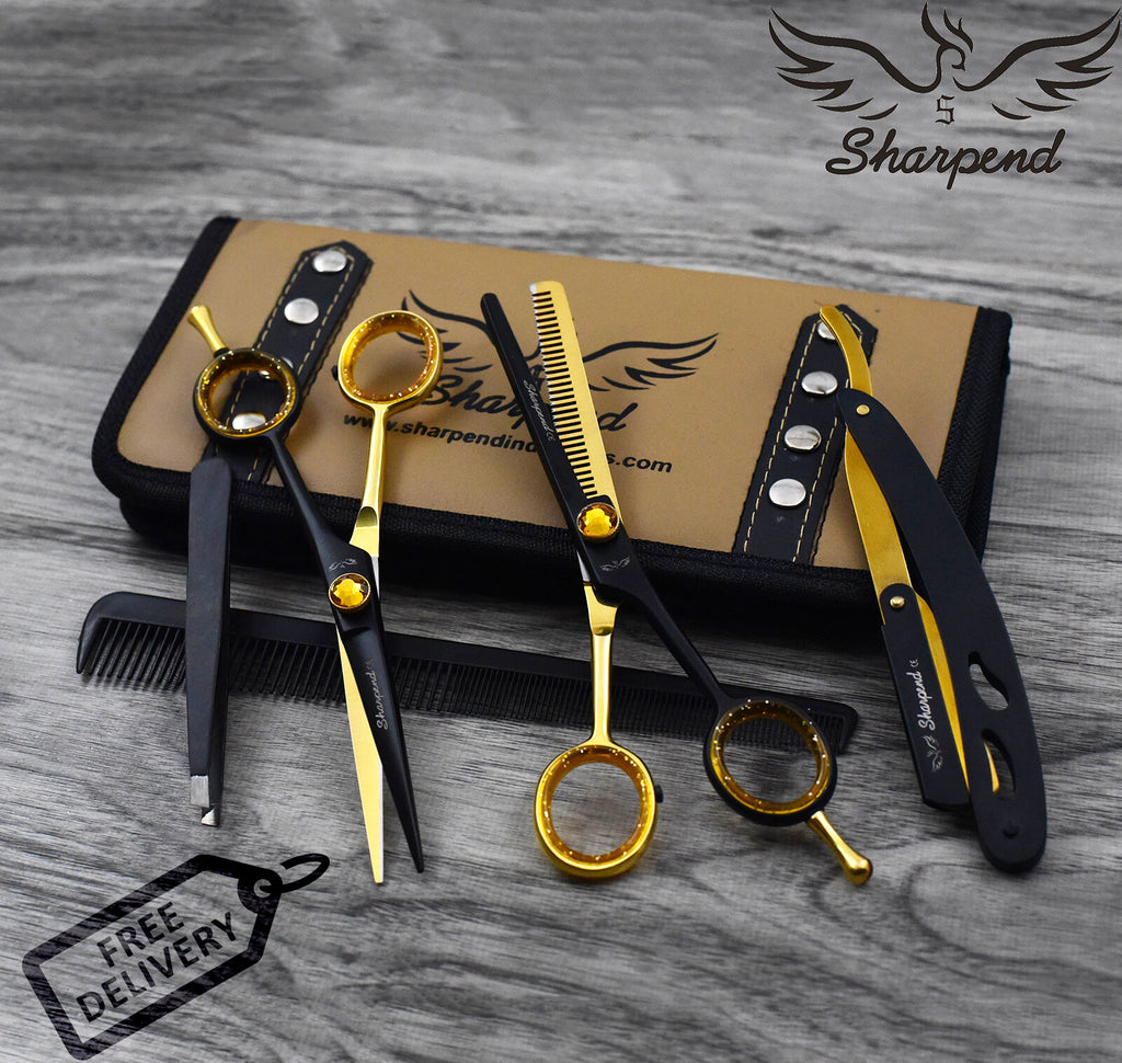 Professional Hair Cutting & Thinning Scissors Set for Barbers and Salons