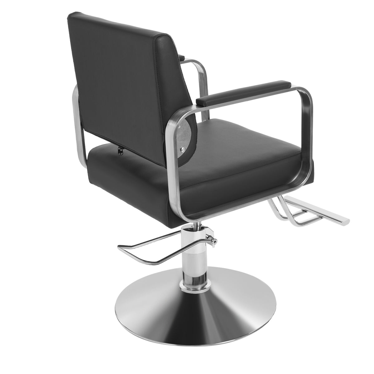 Rotatable Salon Barber Chair with Adjustable Height and Durable Steel Frame