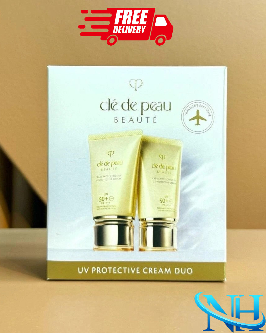 SPF 50+ UV Protective Face Cream with Hydrating & Anti-Aging Benefits - Pack of 2
