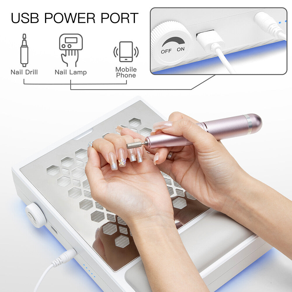 4200RPM Nail Dust Collector Vacuum Machine for Nail Salons & Home Use