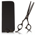 Left Hand Thinning Hair Shears 6-Inch Black Titanium Scissors for Professional Haircut