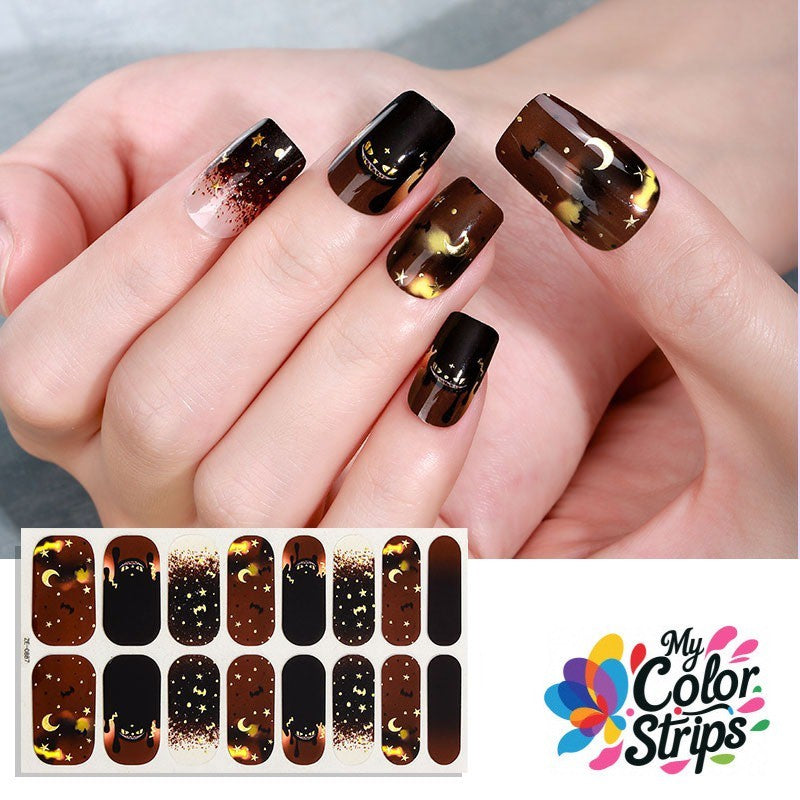 Full Size Christmas Nail Wraps Stickers Set - Holiday Nail Art Self-Adhesive Strips USA