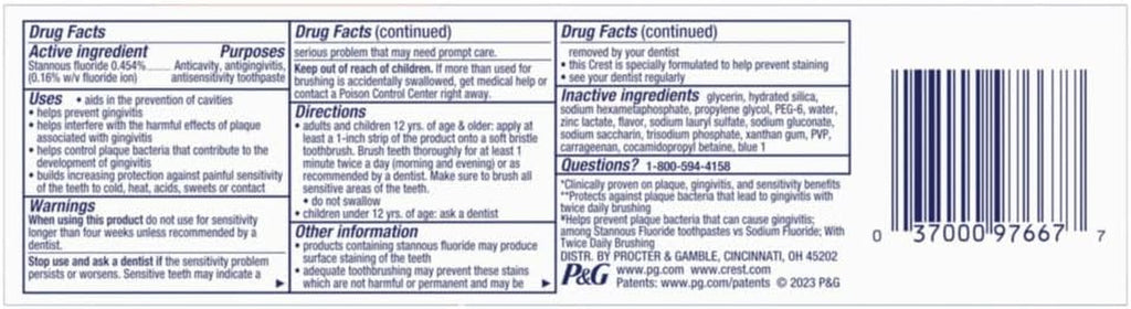 Crest Pro-Health Deep Clean Mint Toothpaste 5.1 oz Tube - Cavity & Gum Care