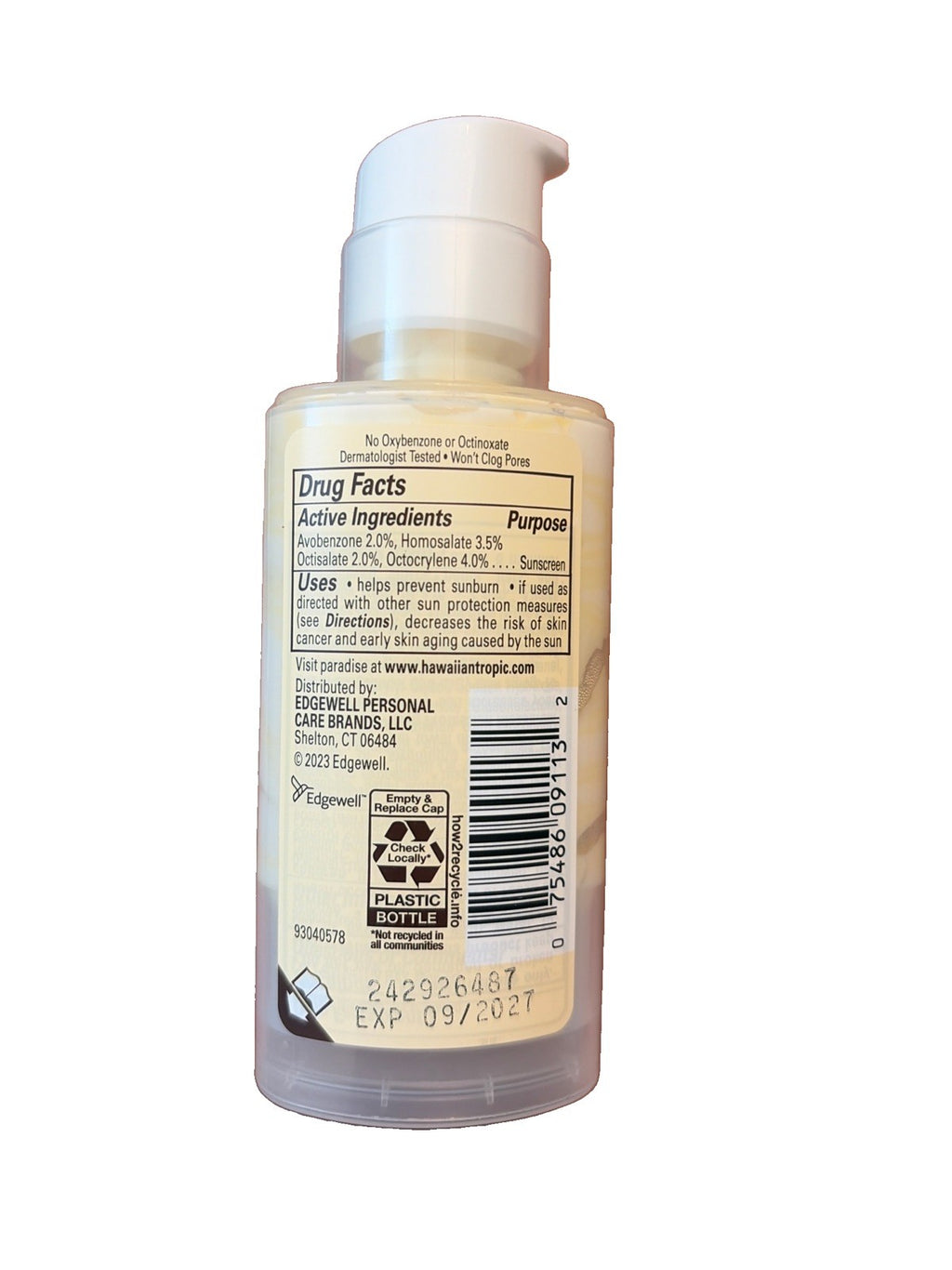 Hawaiian Tropic Silk Hydration Lightweight SPF 30 Face Sunscreen 1.7 oz