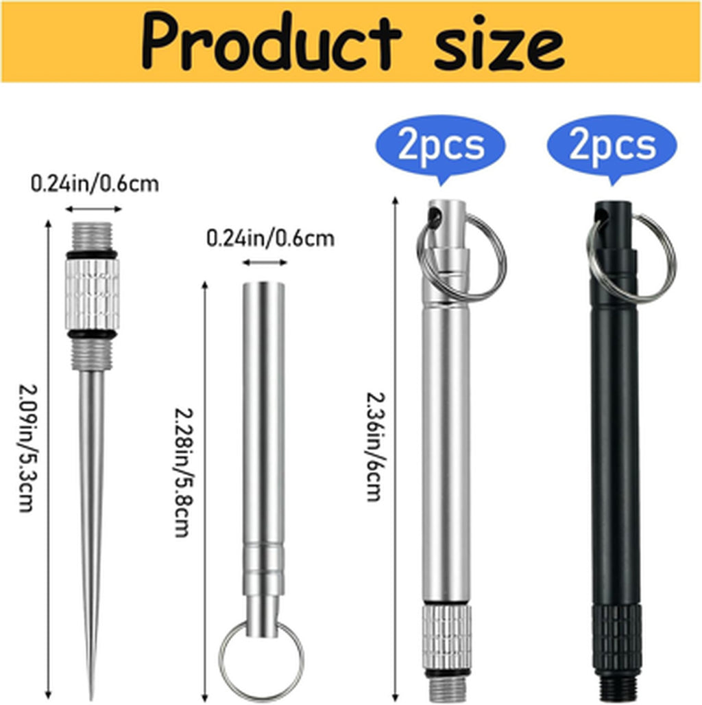 Mini Titanium Reusable Metal Toothpick Set with Stainless Steel Holder - Portable & Hygienic