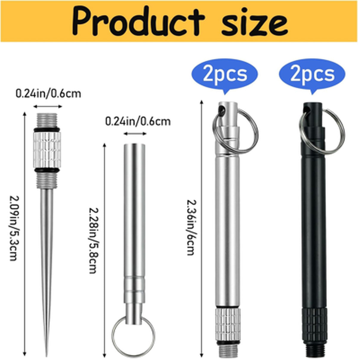 Mini Titanium Reusable Metal Toothpick Set with Stainless Steel Holder - Portable & Hygienic