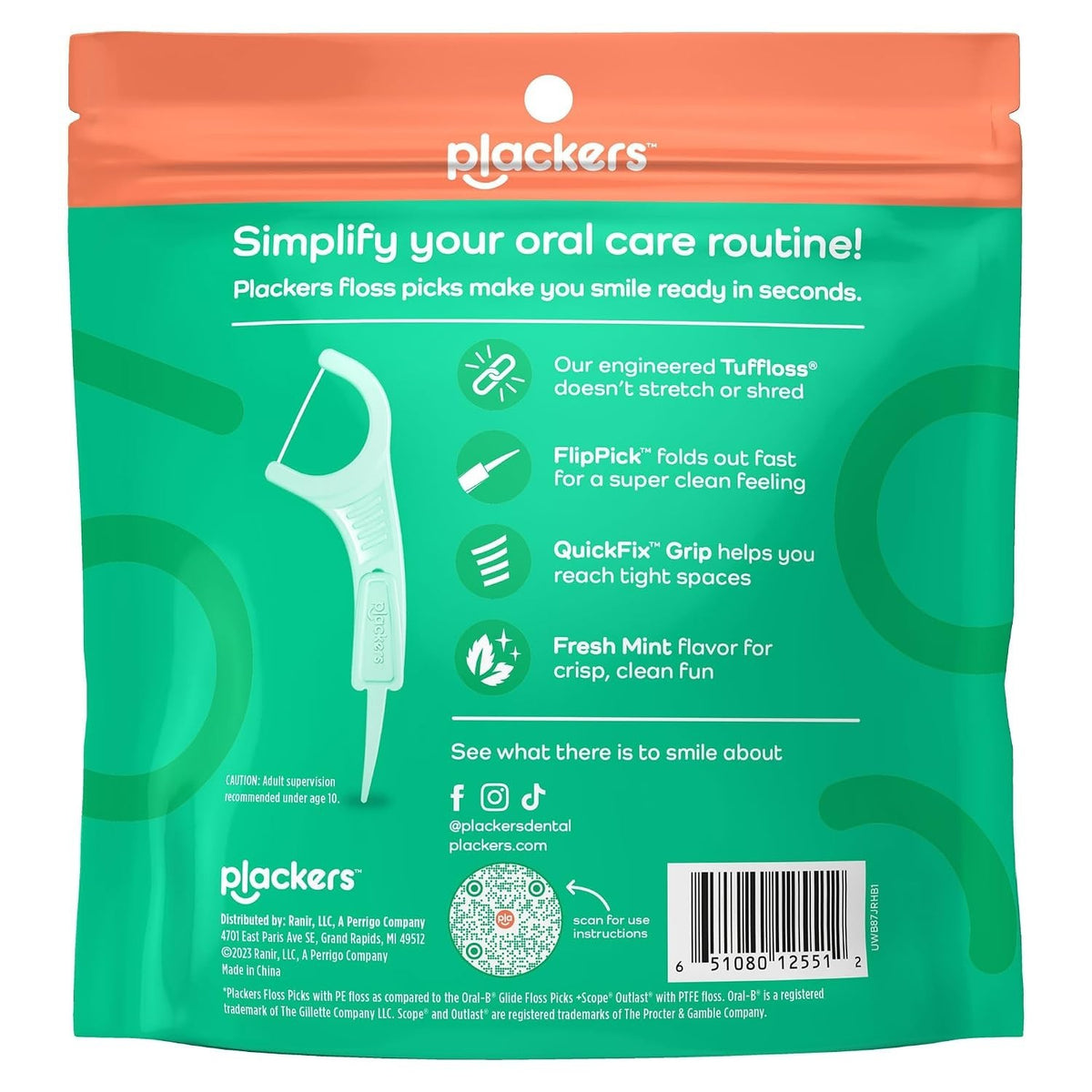 300 Pack Micro Mint Dental Floss Picks for Oral Hygiene - Durable & Refreshing
