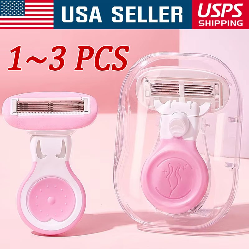 Women Hair Remover Razor for Legs & Armpits with Soap Head - Reusable Body Shaver