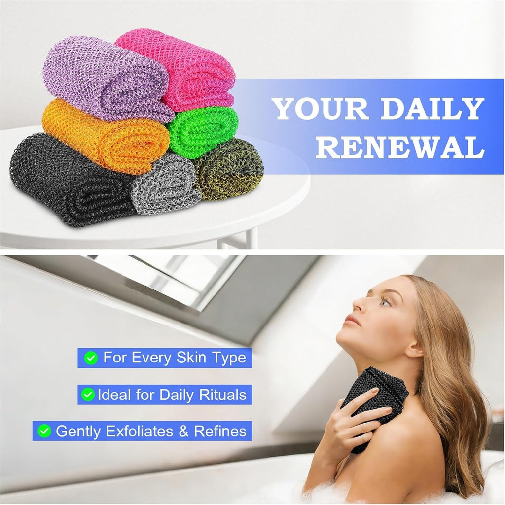 Black African Net Sponge for Exfoliation & Full-Body Shower Spa
