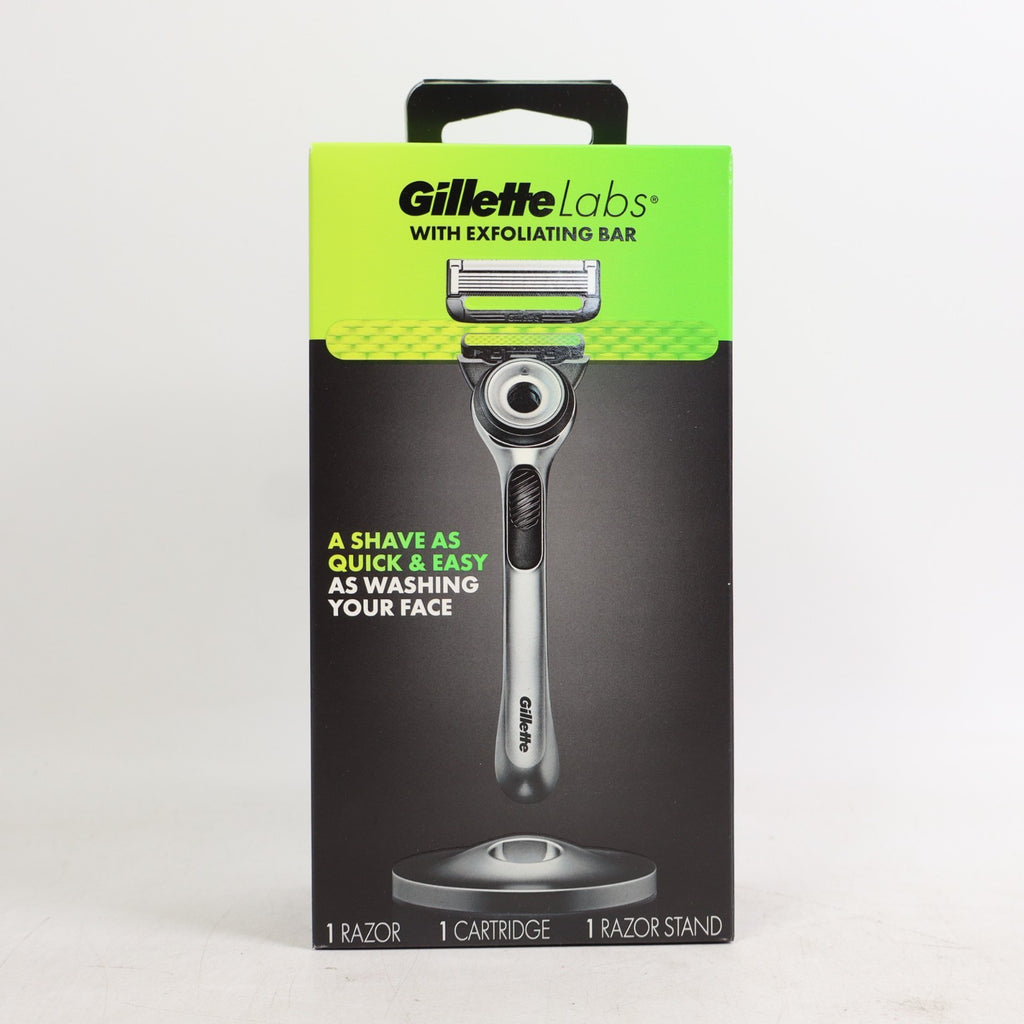 Gillette Men's Razor with 2 Blade Refills & Magnetic Stand - New