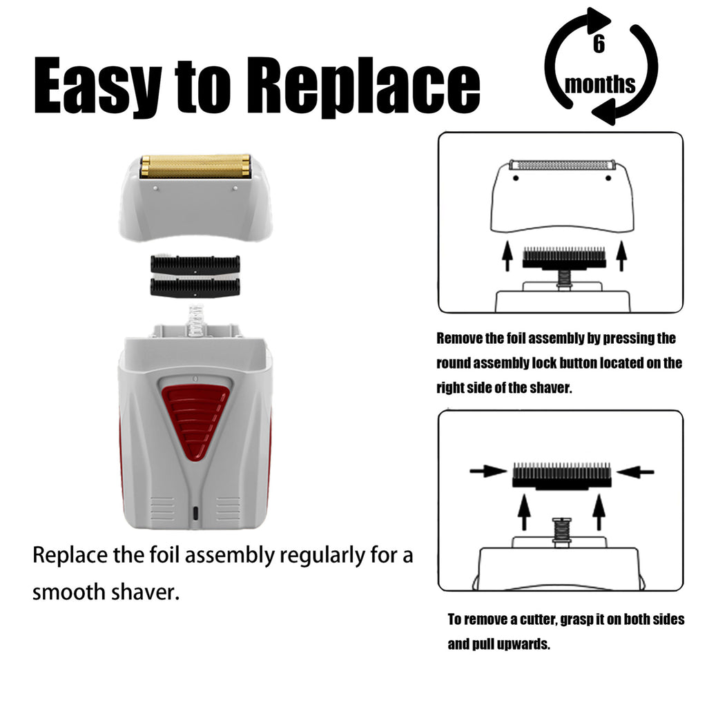 Replacement Foil and Cutter Set for Andis Pro Shaver TS2 17200 - 2PCS
