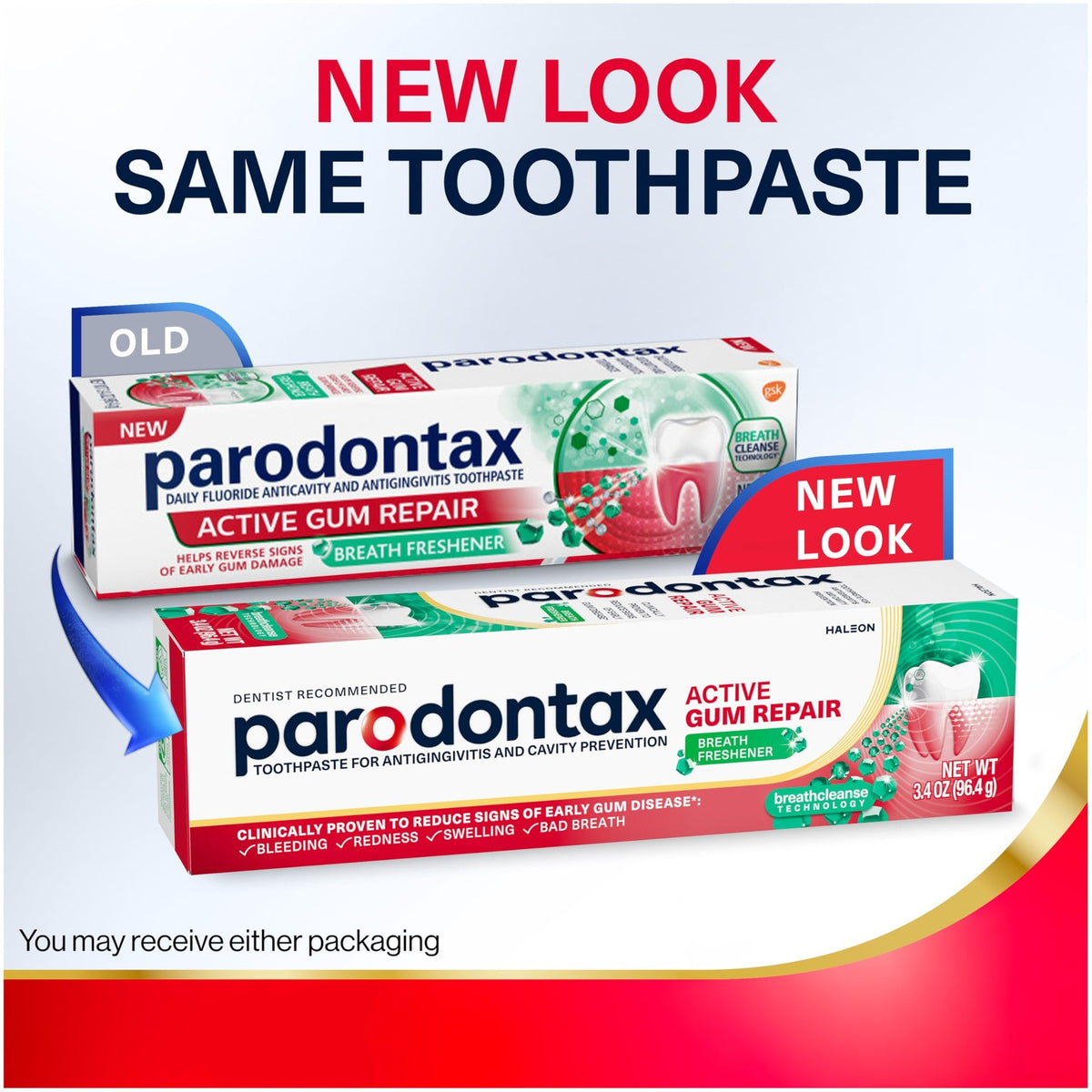Parodontax Active Gum Repair Breath Freshener Toothpaste 3.4oz - Gum & Breath Care