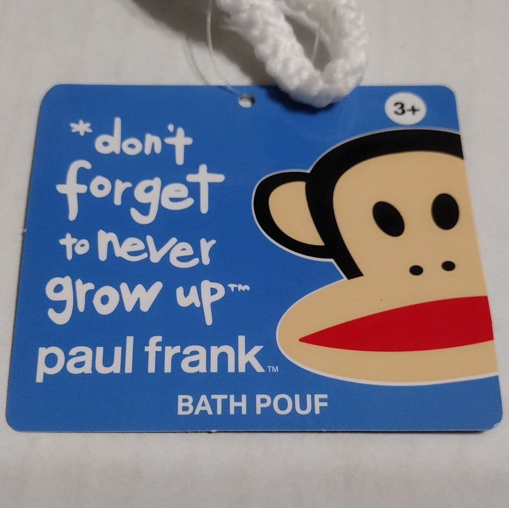 Paul Frank Skurvy Bath Pouf Loofah - Goth Skull Black & White Mesh