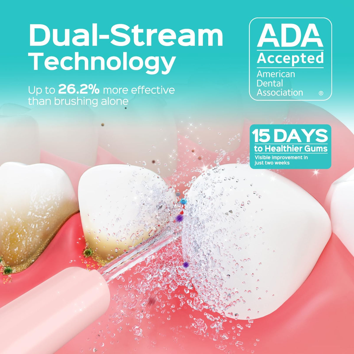 Water Dental Flosser with 4 Modes 5 Intensity Levels Pink - Oral Care Device