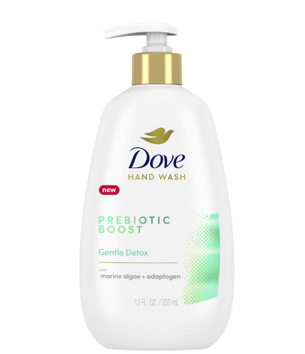 Dove Prebiotic Hand Wash Soap - Gentle Detox with Marine Algae & Adaptogens, 12 oz