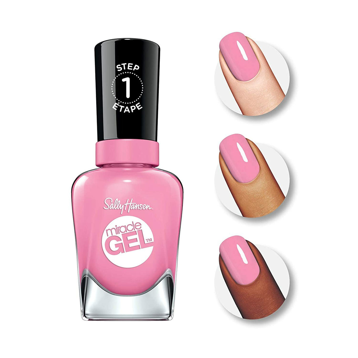 Pink-Terest Miracle Gel Nail Polish by Sally Hansen - Long-Lasting 8 Days