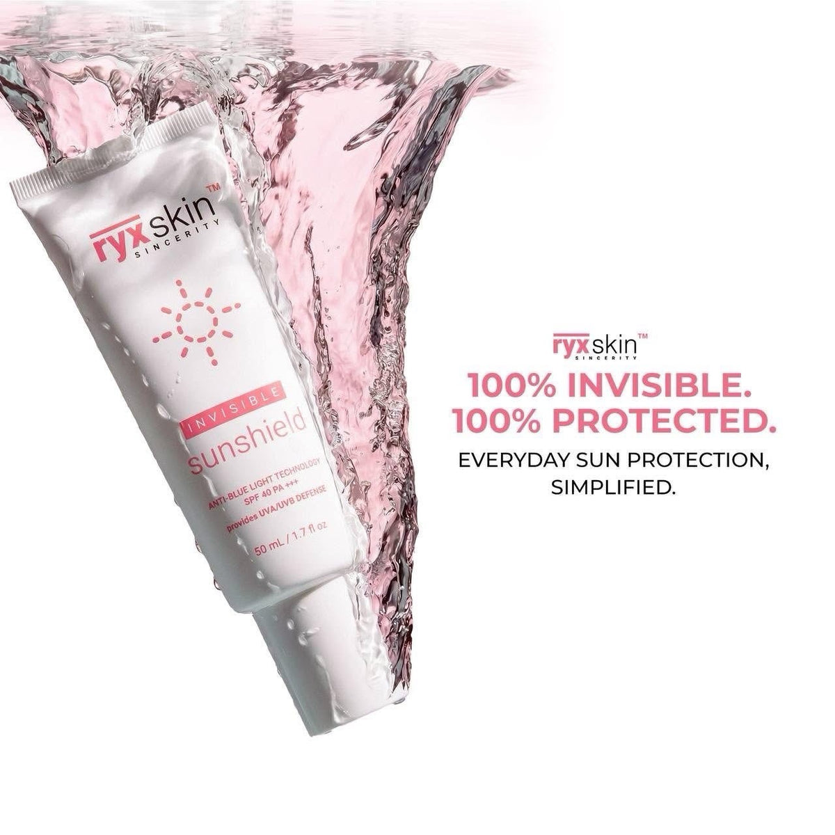 Invisible Sunshield SPF 40 PA+++ Broad Spectrum Sunscreen 50ml