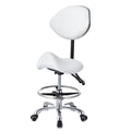 Hydraulic Saddle Seat Salon Stool with Adjustable Height & 360° Swivel